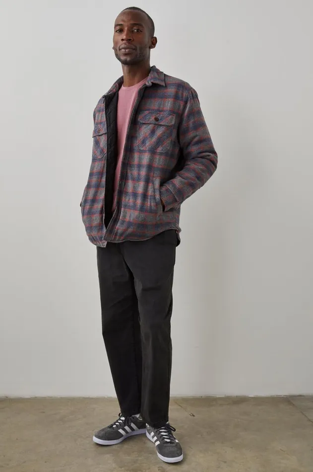 Jackets and Coats Men Rails Worthing Jacket Midnight Harvest Heather