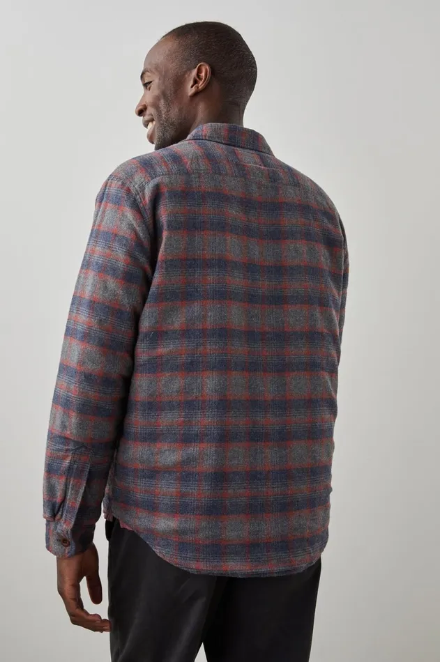 Jackets and Coats Men Rails Worthing Jacket Midnight Harvest Heather