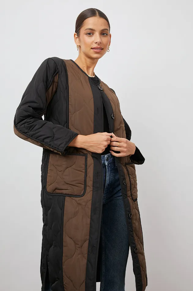 Jackets and Coats Women Rails Andres Jacket Black Brown Mix