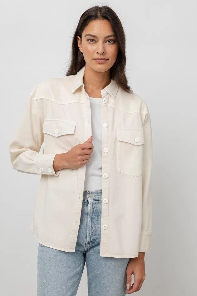 Jackets and Coats Women Rails August Shirt Jacket Ecru
