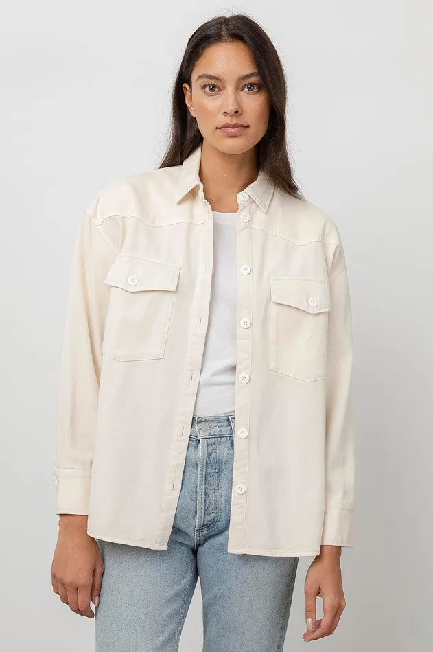 Jackets and Coats Women Rails August Shirt Jacket Ecru