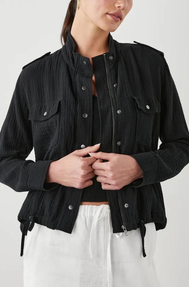 Jackets and Coats Women Rails Collins Jacket Gauze Black