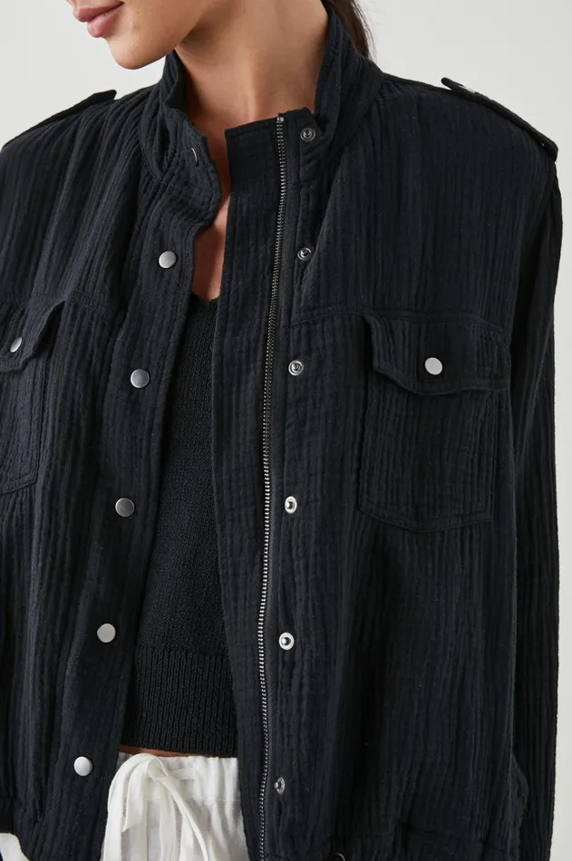 Jackets and Coats Women Rails Collins Jacket Gauze Black