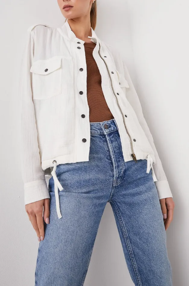 Jackets and Coats Women Rails Collins Jacket Gauze White