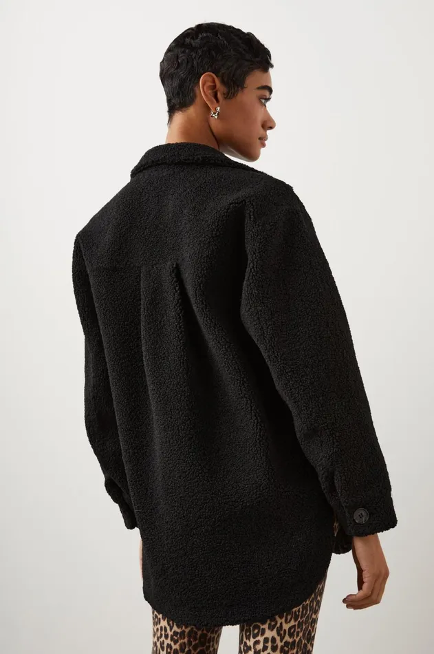 Jackets and Coats Women Rails Connie Shirt Jacket Black Teddy