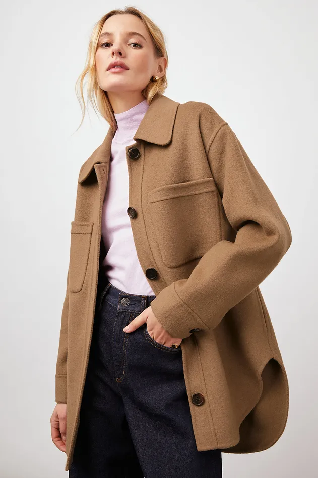 Jackets and Coats Women Rails Connie Shirt Jacket Camel