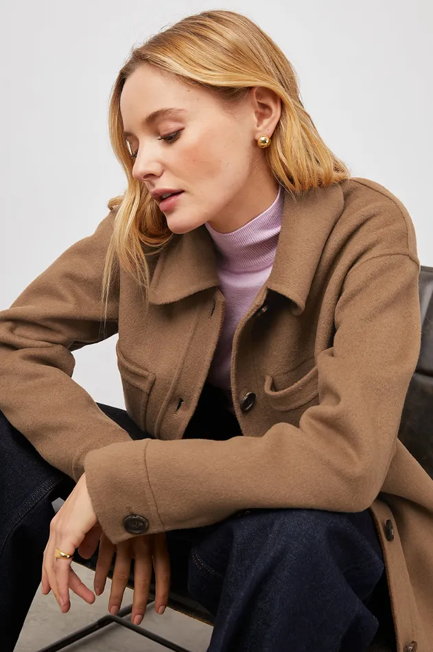 Jackets and Coats Women Rails Connie Shirt Jacket Camel