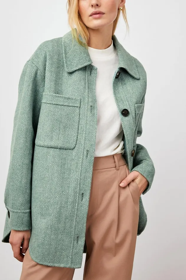 Jackets and Coats Women Rails Connie Shirt Jacket Kelly Herringbone
