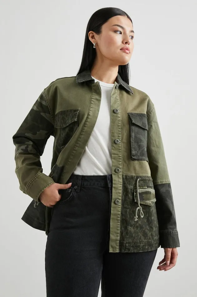 Jackets and Coats Women Rails Evan Jacket Olive Trio