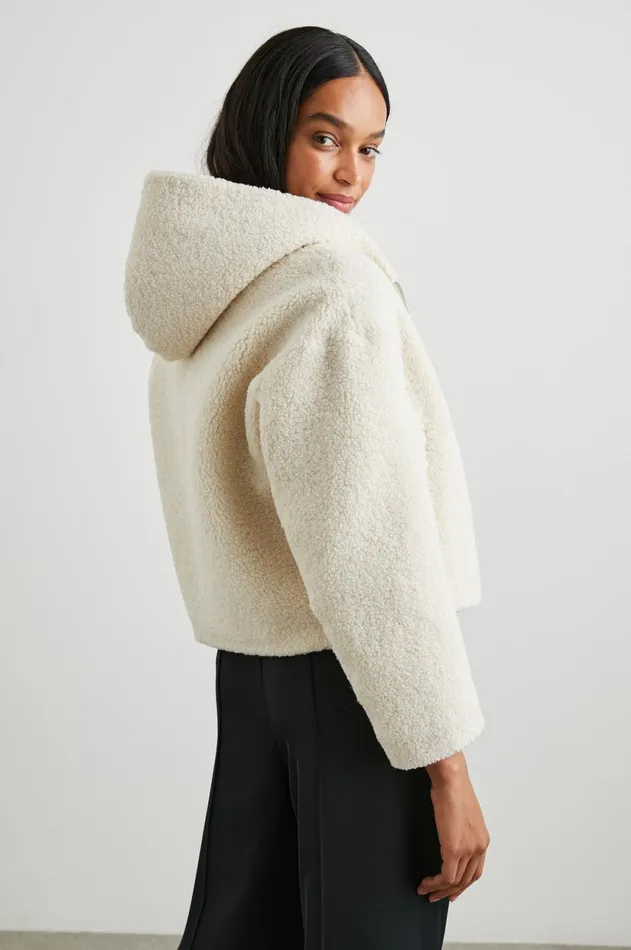 Jackets and Coats Women Rails Fabi Jacket Ivory Teddy