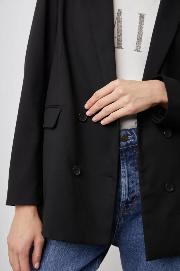 Jackets and Coats Women Rails Jac Blazer Black Twill