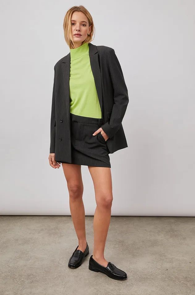 Jackets and Coats Women Rails Jac Blazer Charcoal Pinstripe