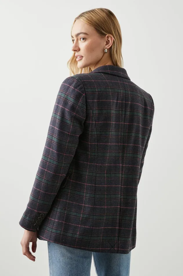 Jackets and Coats Women Rails Jac Blazer Graphite Chambray Pink