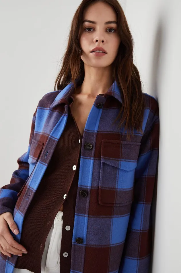 Jackets and Coats Women Rails Jaro Coat Cobalt Chocolate
