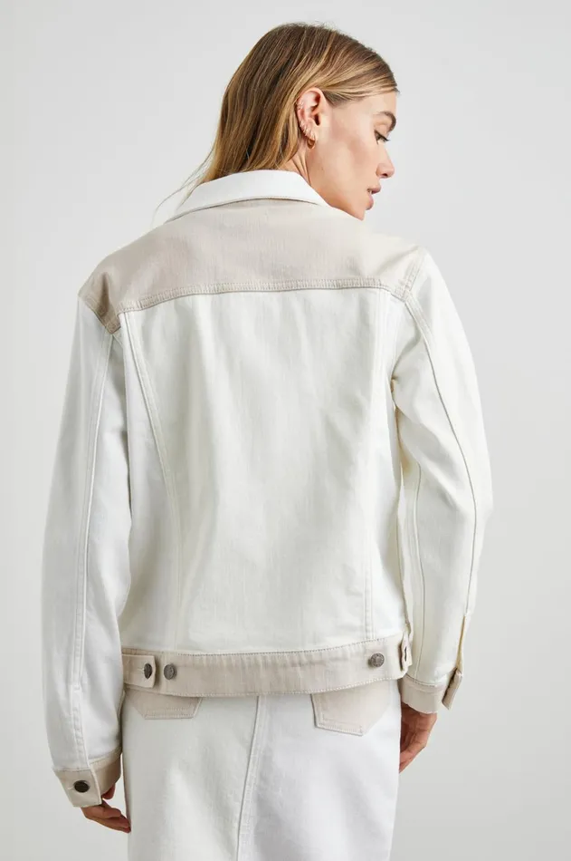 Jackets and Coats Women Rails Mulholland Jacket Ecru Patchwork