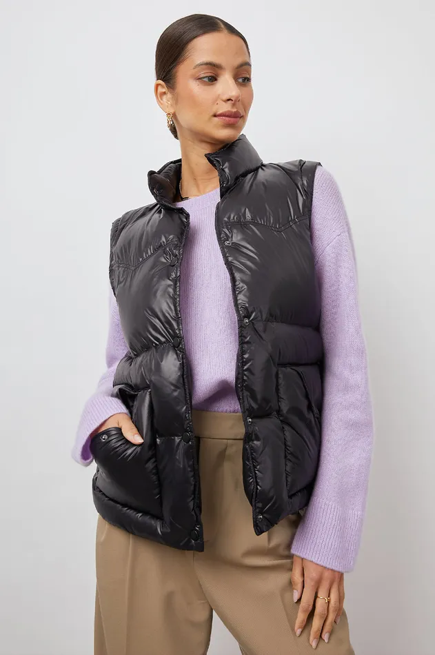Jackets and Coats Women Rails Preston Vest Black