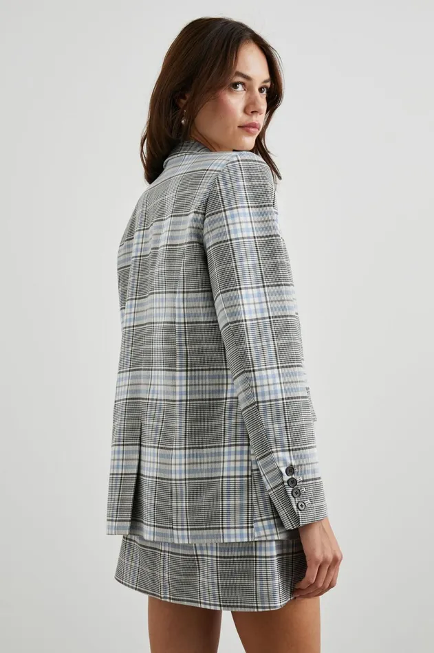 Jackets and Coats Women Rails Stanton Blazer Cocoa Sky Check
