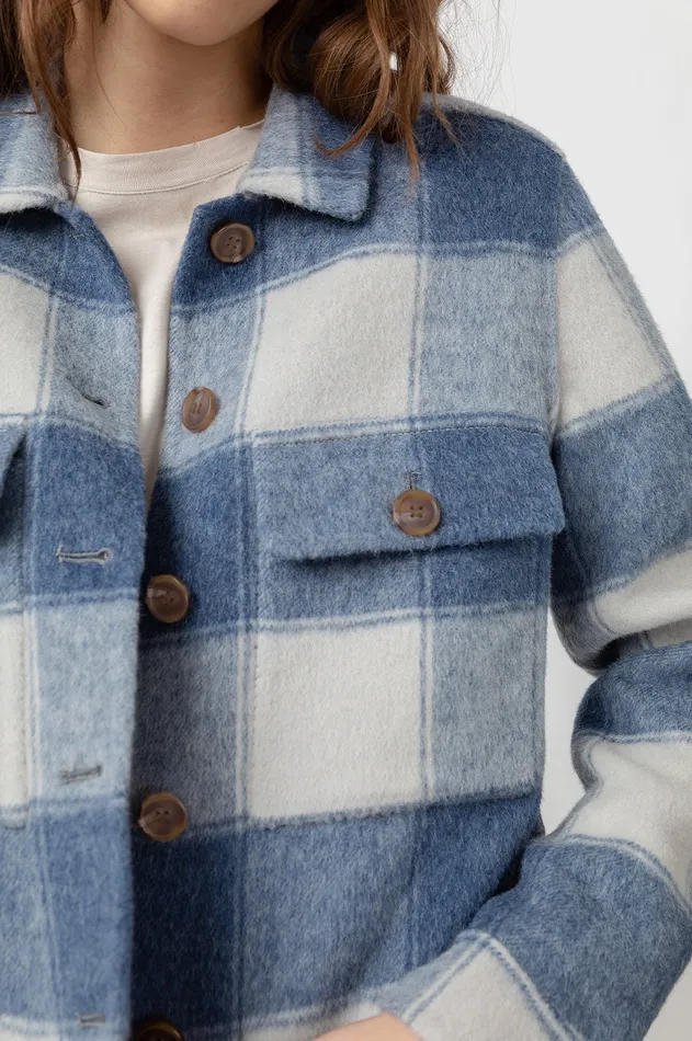 Jackets and Coats Women Rails Steffi Jacket Blue Buffalo Check