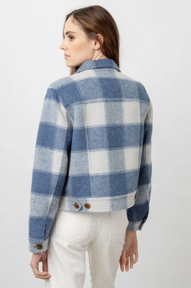 Jackets and Coats Women Rails Steffi Jacket Blue Buffalo Check