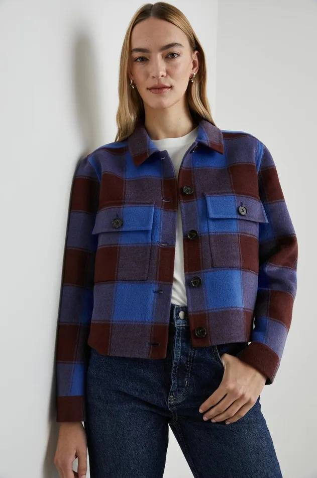 Jackets and Coats Women Rails Steffi Jacket Cobalt Chocolate