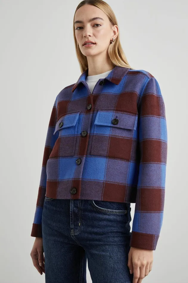 Jackets and Coats Women Rails Steffi Jacket Cobalt Chocolate