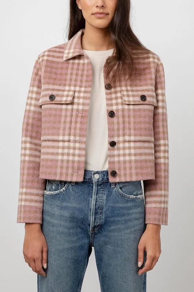 Jackets and Coats Women Rails Steffi Jacket Mauve Ivory Sepia