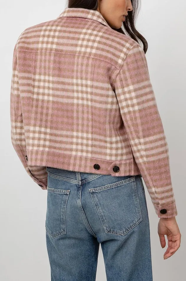 Jackets and Coats Women Rails Steffi Jacket Mauve Ivory Sepia