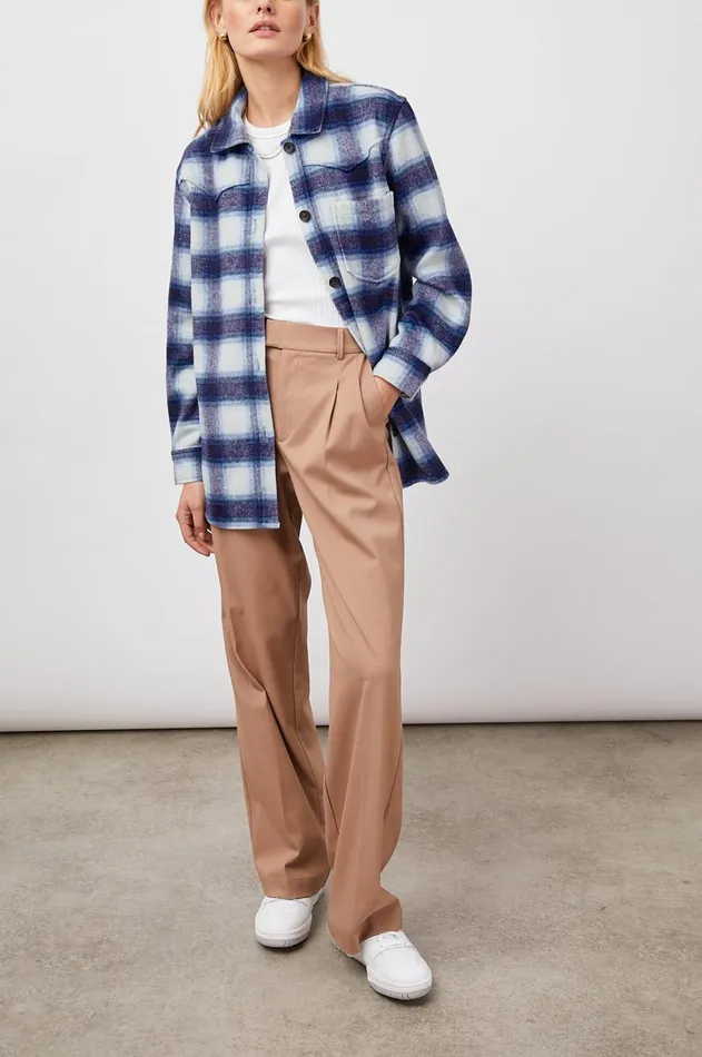 Jackets and Coats Women Rails Tripp Shirt Jacket Azure Sapphire