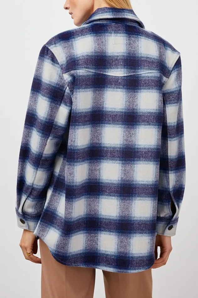 Jackets and Coats Women Rails Tripp Shirt Jacket Azure Sapphire