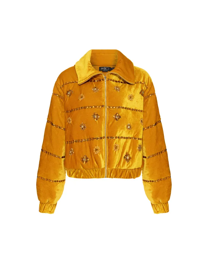 Jackets Women Patbo Stardust Beaded Bomber Yellow
