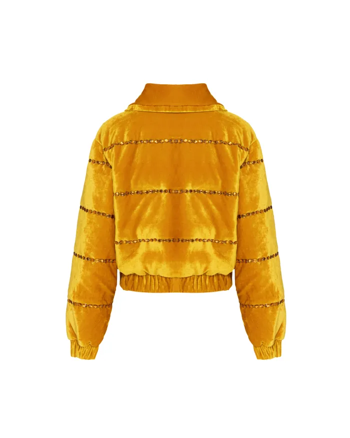 Jackets Women Patbo Stardust Beaded Bomber Yellow