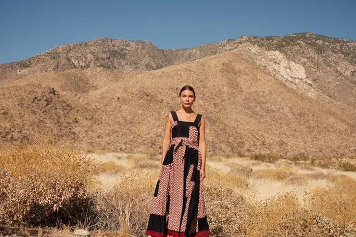 Jasmine Maxi Block Zigzag Noire Women Natalie Martin Dresses