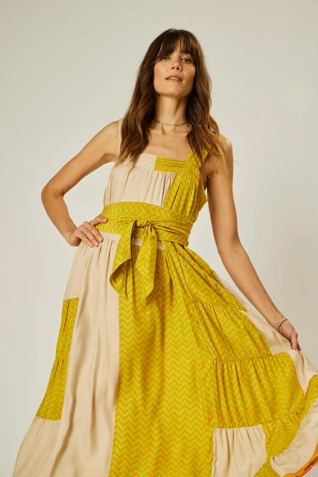 Jasmine Maxi Block Zigzag Tangerine Women Natalie Martin Dresses