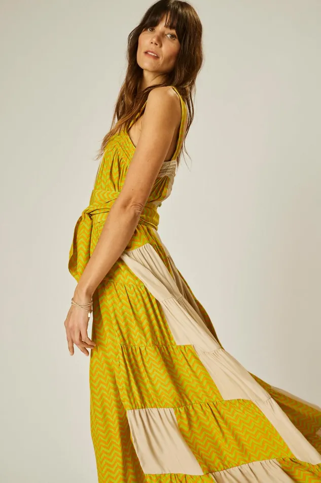 Jasmine Maxi Block Zigzag Tangerine Women Natalie Martin Dresses