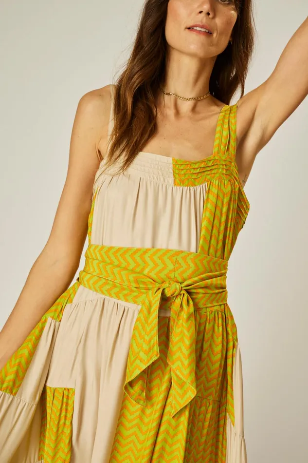 Jasmine Maxi Block Zigzag Tangerine Women Natalie Martin Dresses