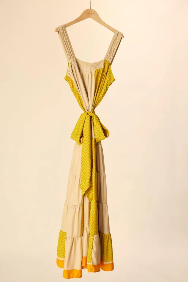 Jasmine Maxi Block Zigzag Tangerine Women Natalie Martin Dresses