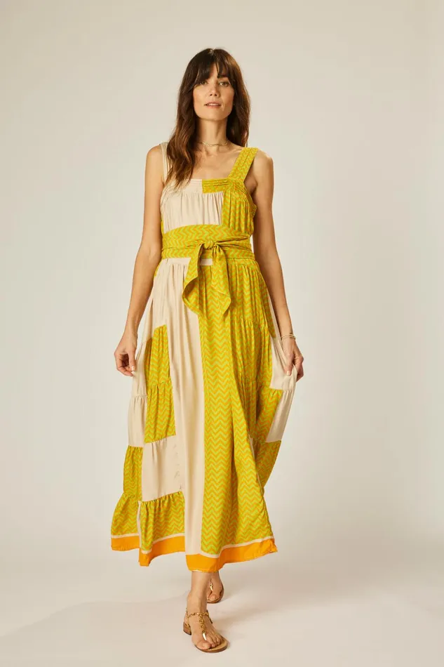 Jasmine Maxi Block Zigzag Tangerine Women Natalie Martin Dresses