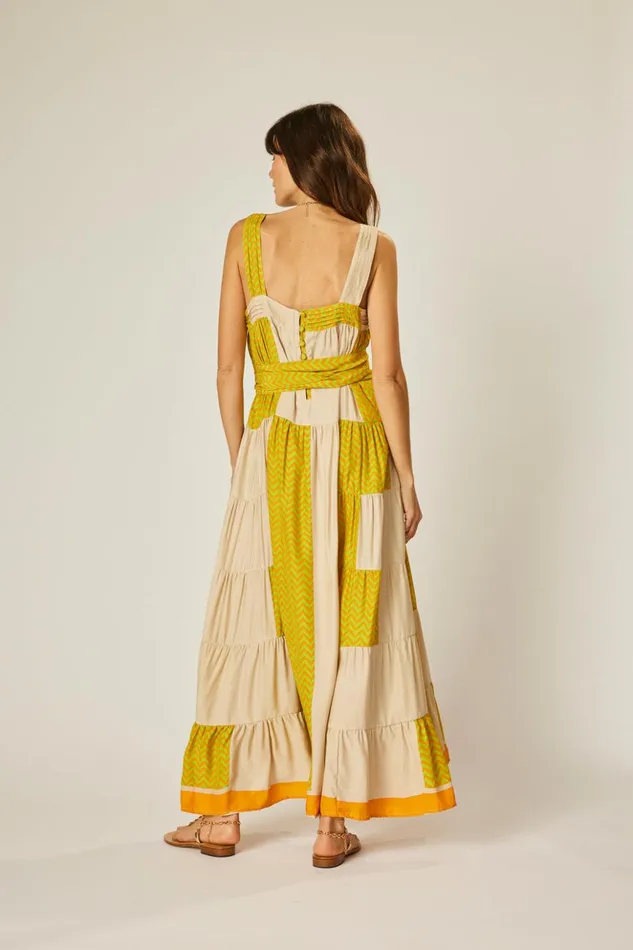 Jasmine Maxi Block Zigzag Tangerine Women Natalie Martin Dresses