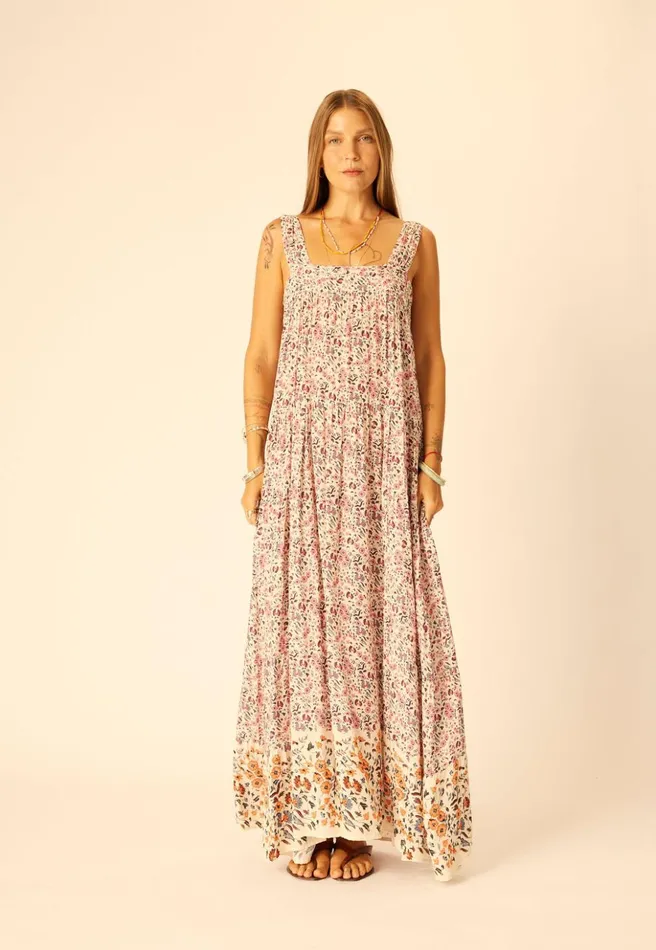 Jasmine Maxi Petite Fleur Aubergine Women Natalie Martin Dresses