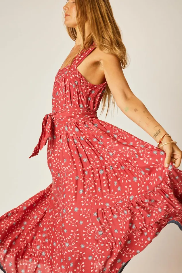 Jasmine Maxi Pinwheel Barn Red Women Natalie Martin Dresses
