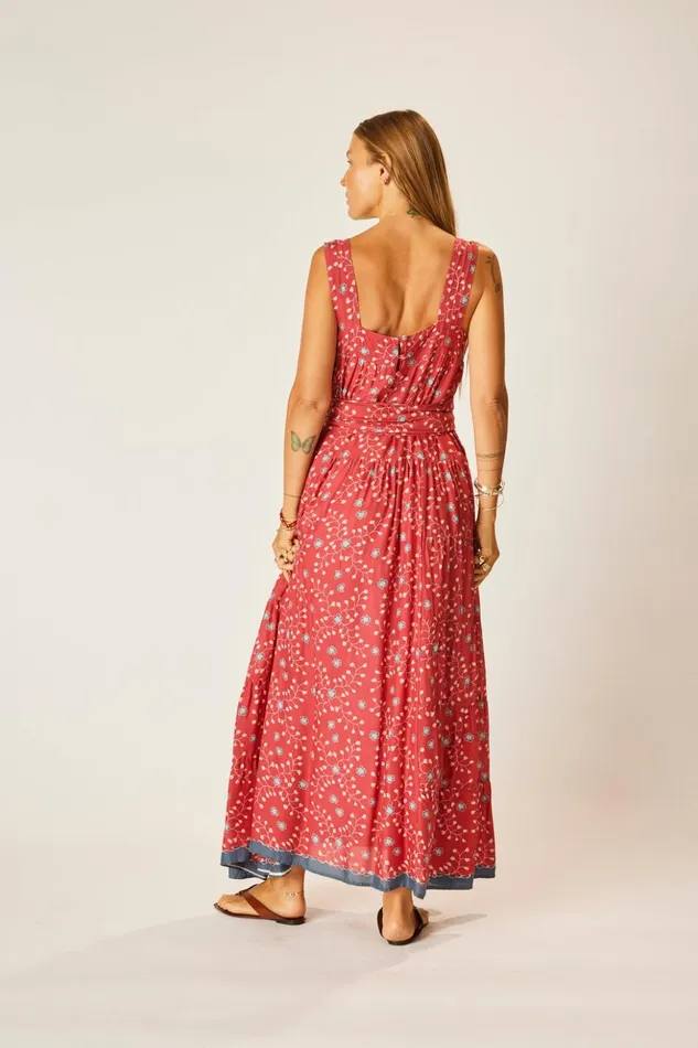 Jasmine Maxi Pinwheel Barn Red Women Natalie Martin Dresses