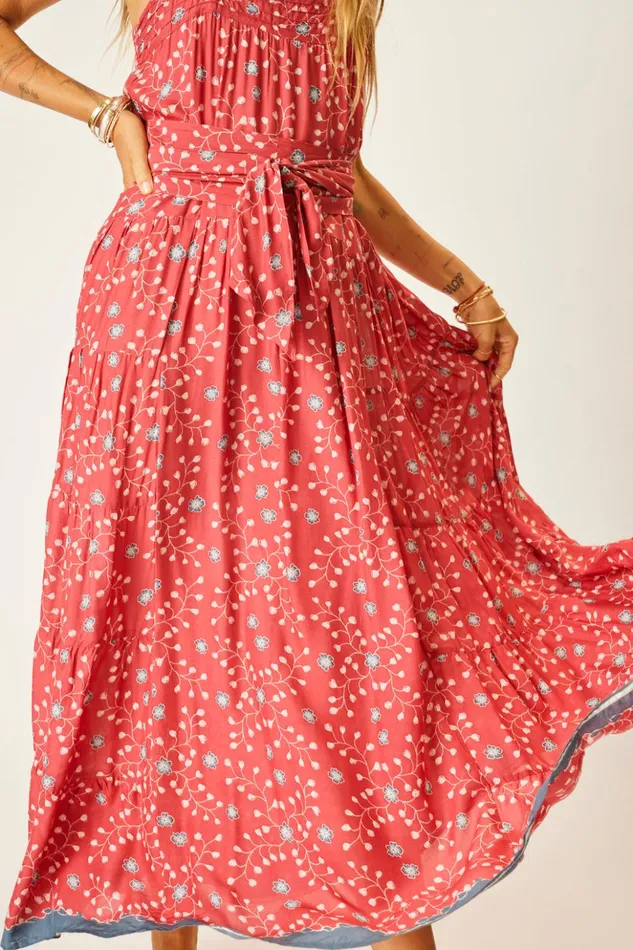 Jasmine Maxi Pinwheel Barn Red Women Natalie Martin Dresses