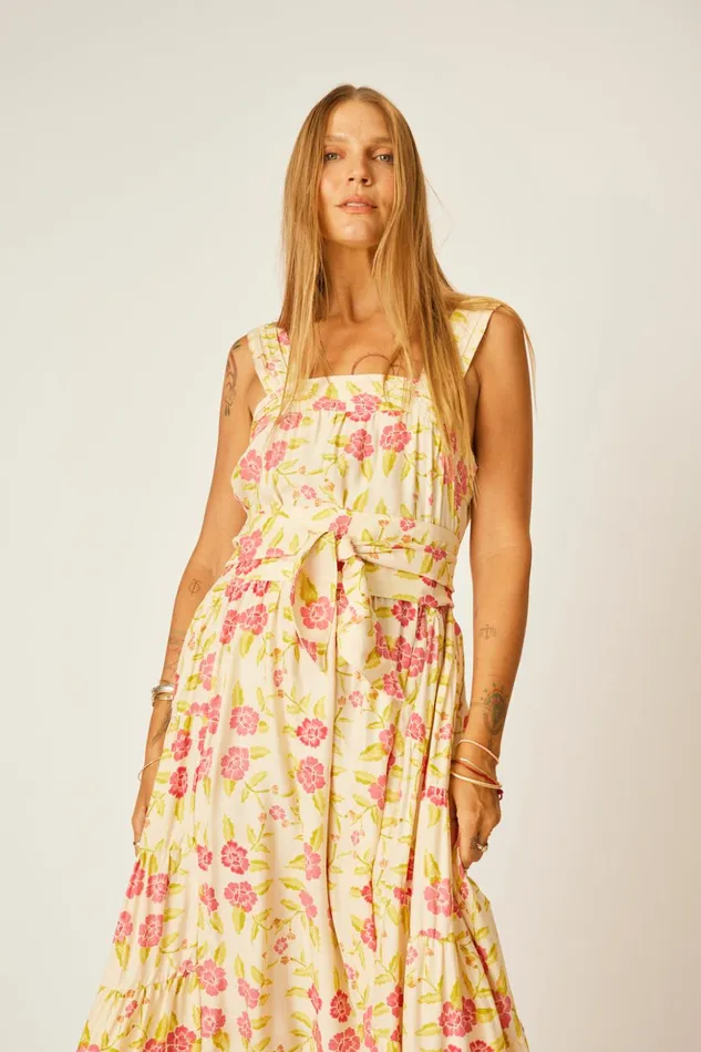 Jasmine Maxi Prairie Dusty Crimson Women Natalie Martin Dresses
