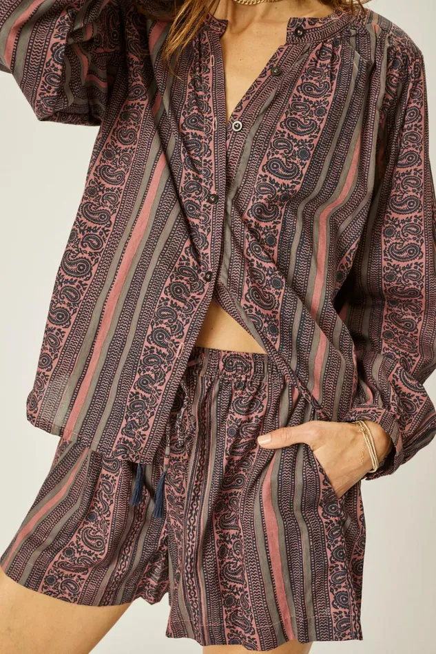 Jasper Short Paisley Stripe Heather Women Natalie Martin Bottoms