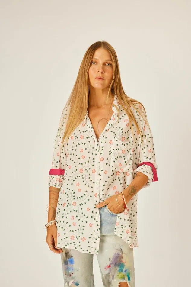 Jennifer Shirt Pinwheel Cotton Women Natalie Martin Tops