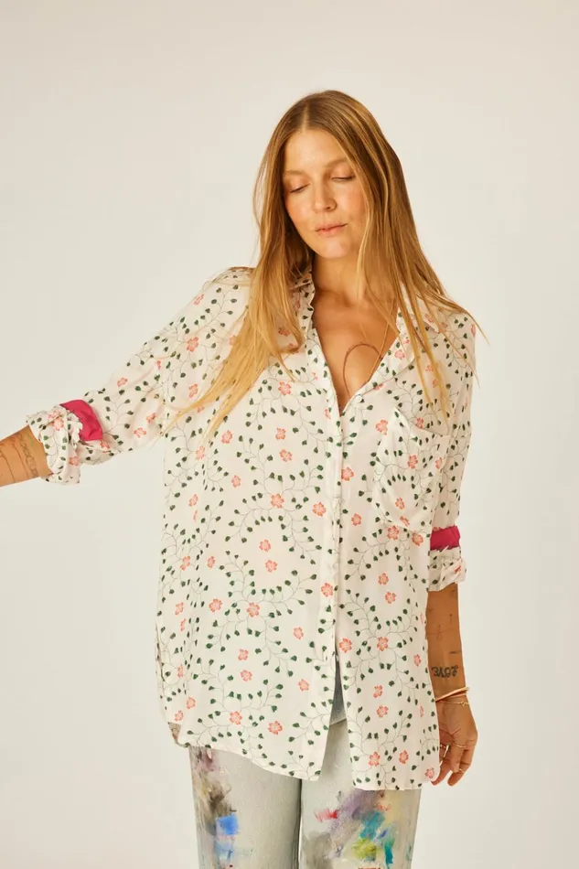 Jennifer Shirt Pinwheel Cotton Women Natalie Martin Tops