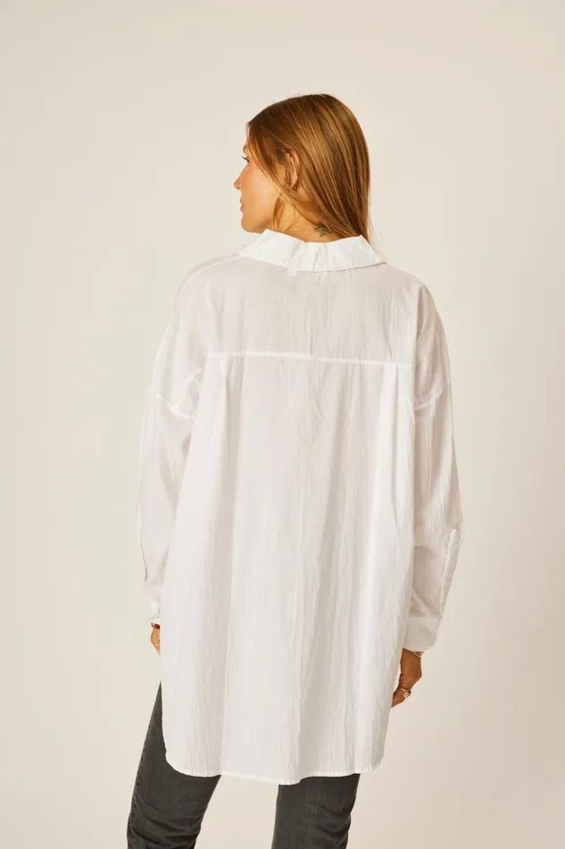 Jennifer Shirt White Flat Cotton Women Natalie Martin Coverups