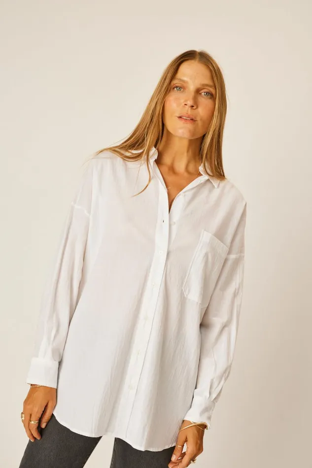 Jennifer Shirt White Flat Cotton Women Natalie Martin Tops