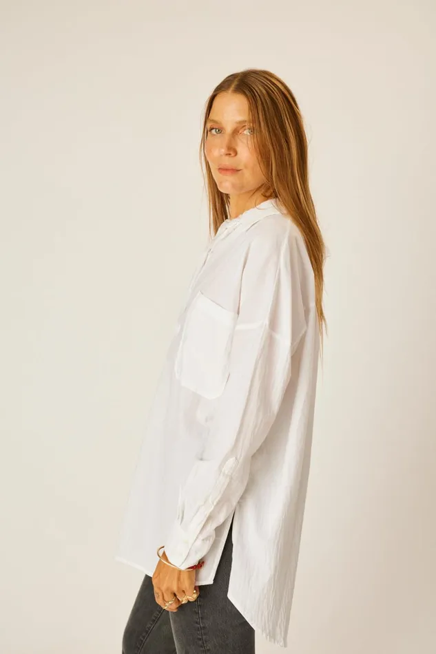 Jennifer Shirt White Flat Cotton Women Natalie Martin Tops
