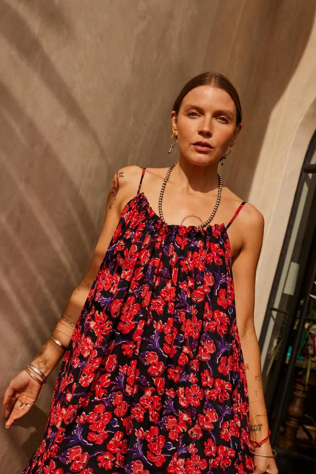Jerusha Maxi Silk Watercolor Clementine Women Natalie Martin Dresses
